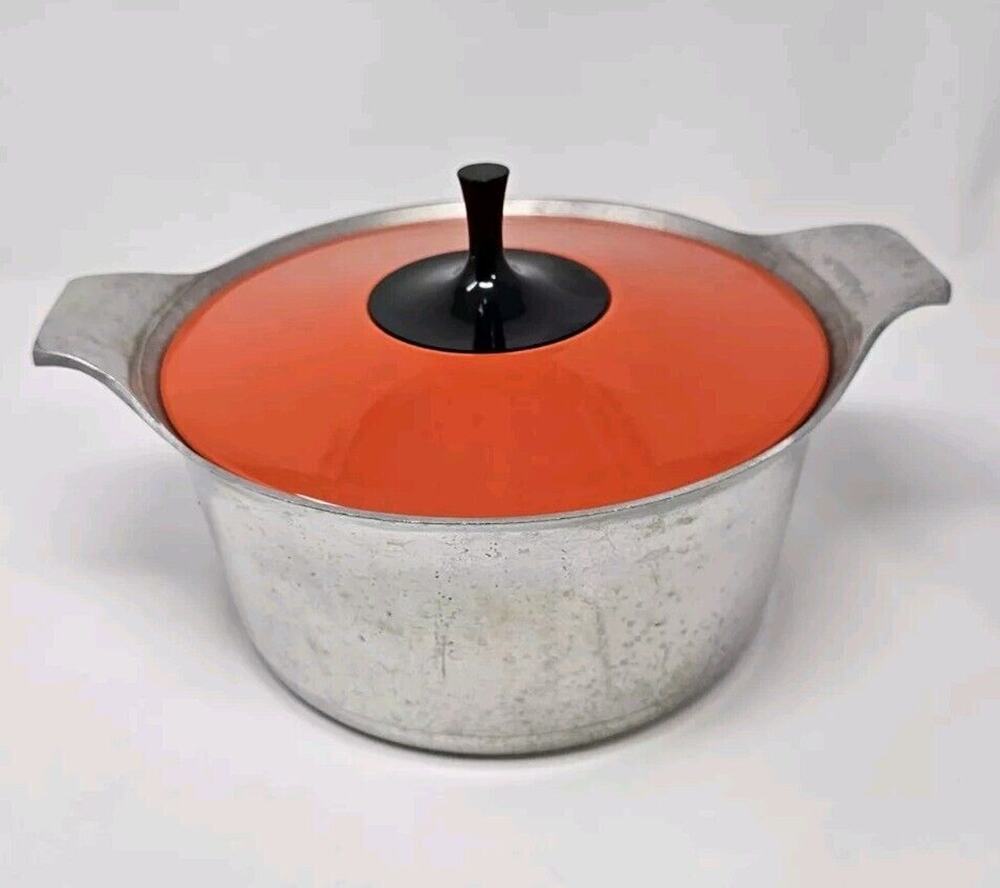 Symbol by Griswold Dutch Oven Cookware 98 Cast Aluminum Orange Enamel Lid 60 MCM